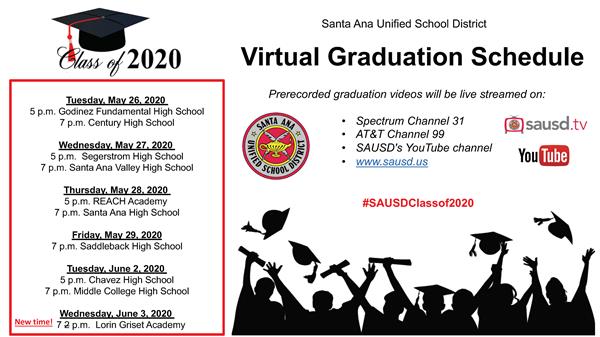 Virtual graduation schedule 